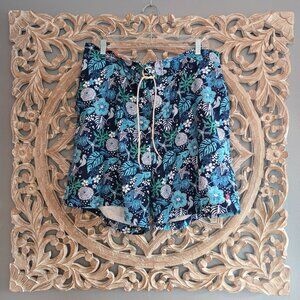 NAUTICA Mens Blue Tropical Hawaiian Ocean Swim Board Shorts XXL